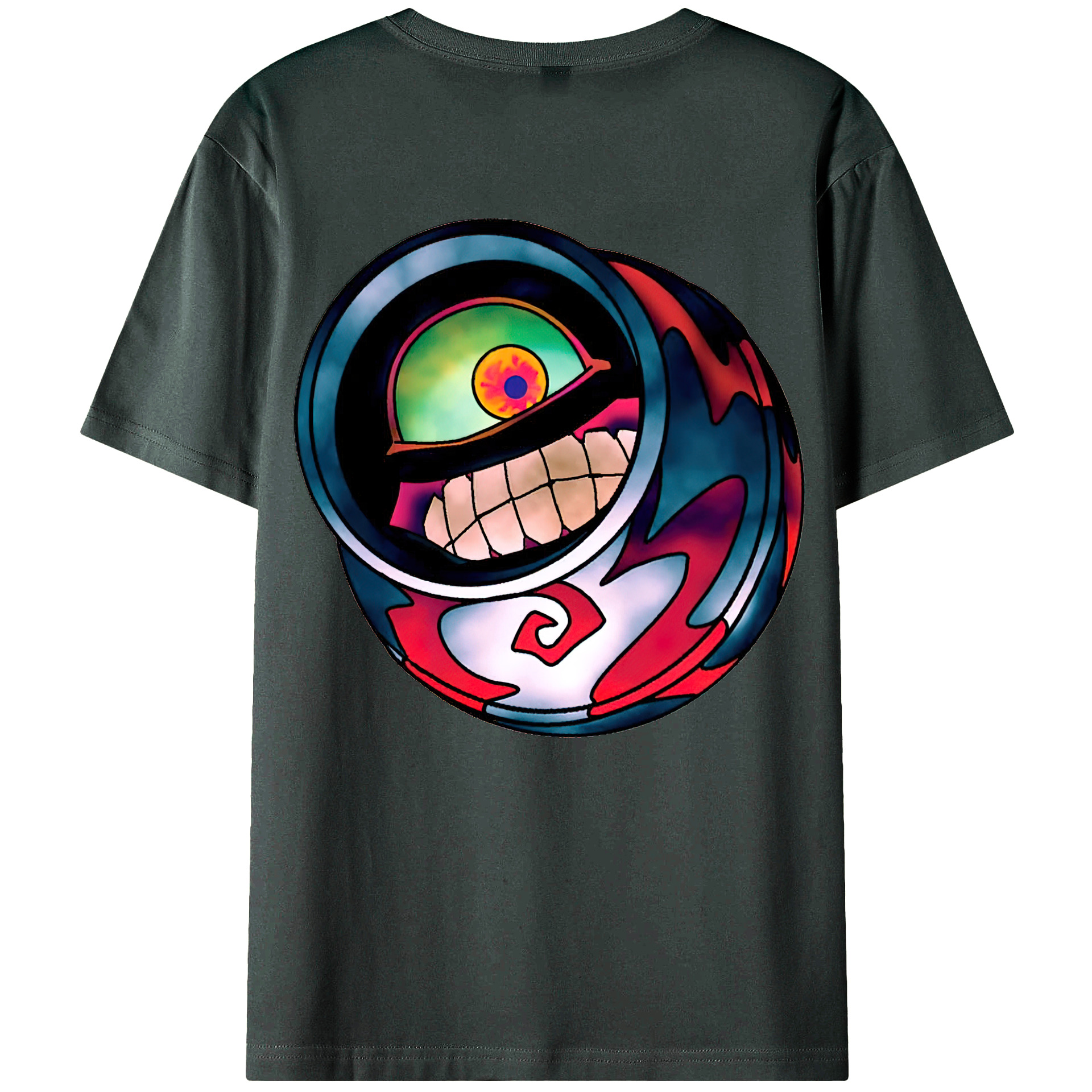 （画像用） 遊☆戯☆王 Yu-Gi-Oh! 綿100％ メンズ半袖Tシャツ（バックプリント） 通気性